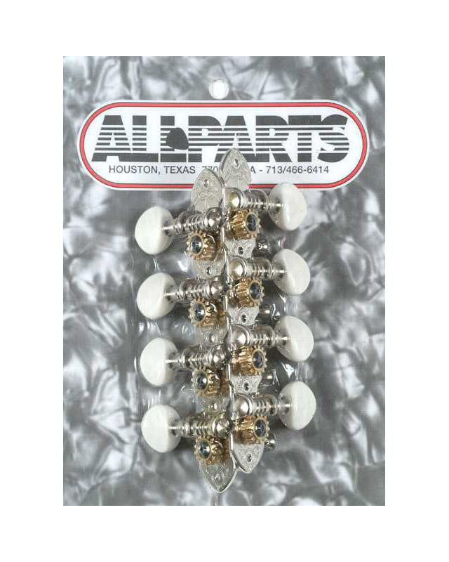 Image 1 of Gotoh A-Style Mandolin Tuners, Nickel Finish - SKU# TK7371N : Product Type Accessories & Parts : Elderly Instruments
