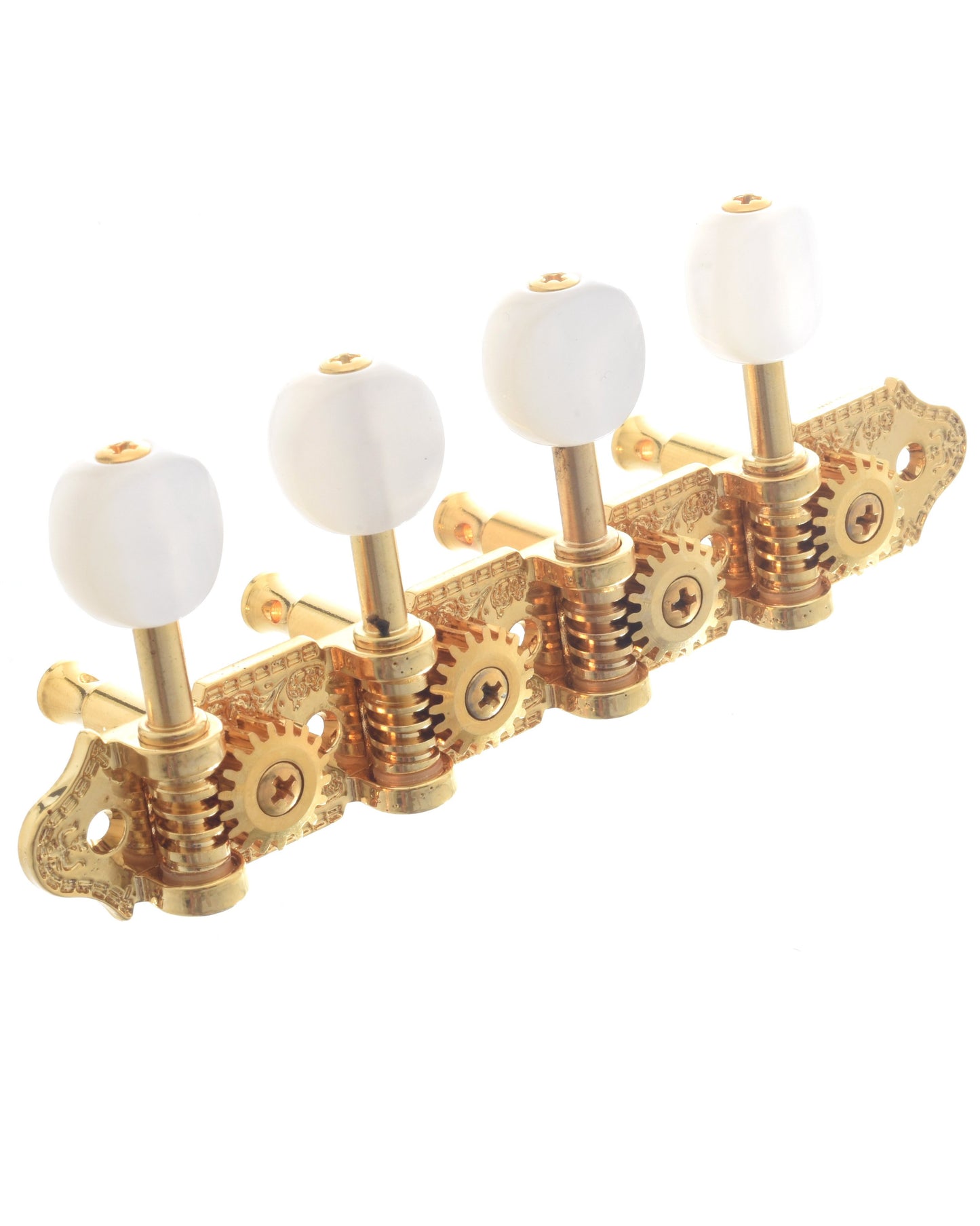 Image 1 of Grover A-Style Mandolin Tuners, Gold Finish with with Pearloid Buttons - SKU# TK7382G : Product Type Accessories & Parts : Elderly Instruments