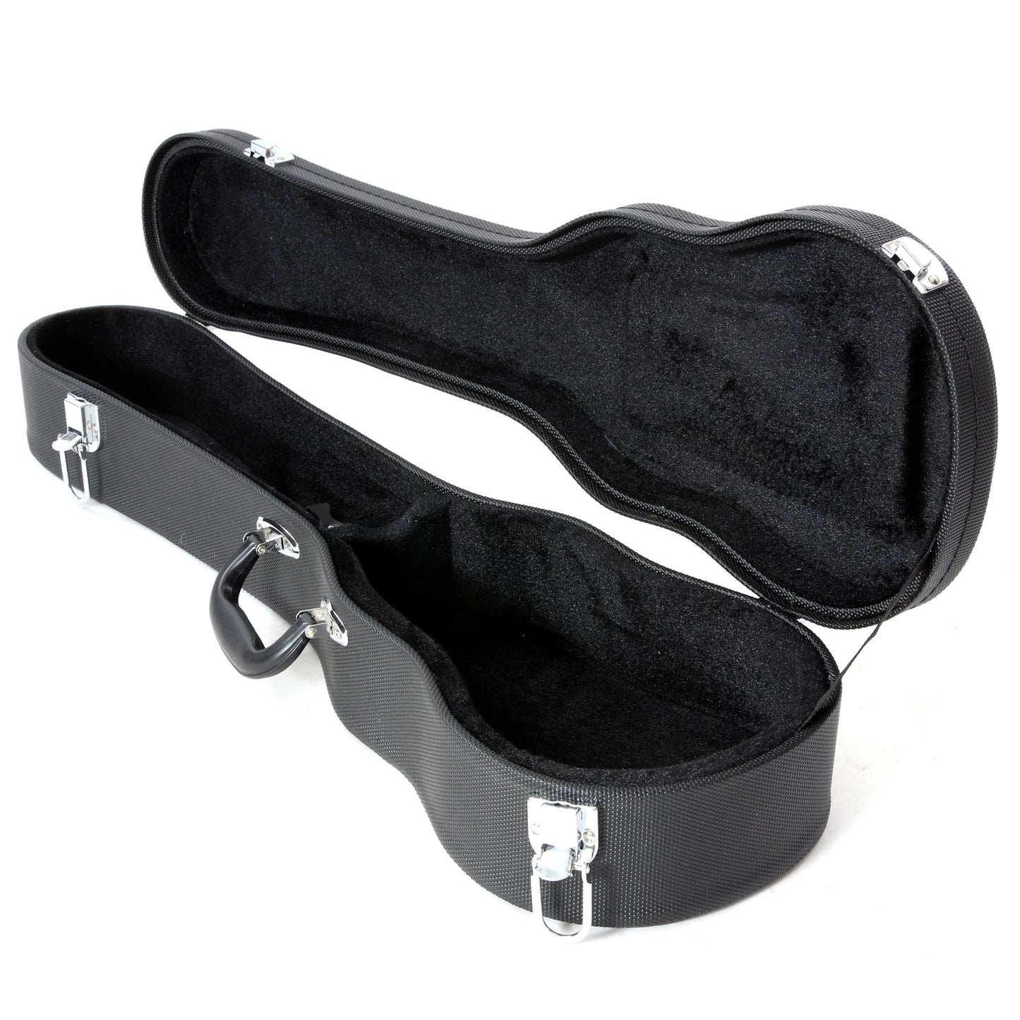 Image 2 of Ohana Deluxe Black Hardshell Soprano Ukulele Case with Extended Length - SKU# UCH21L : Product Type Accessories & Parts : Elderly Instruments