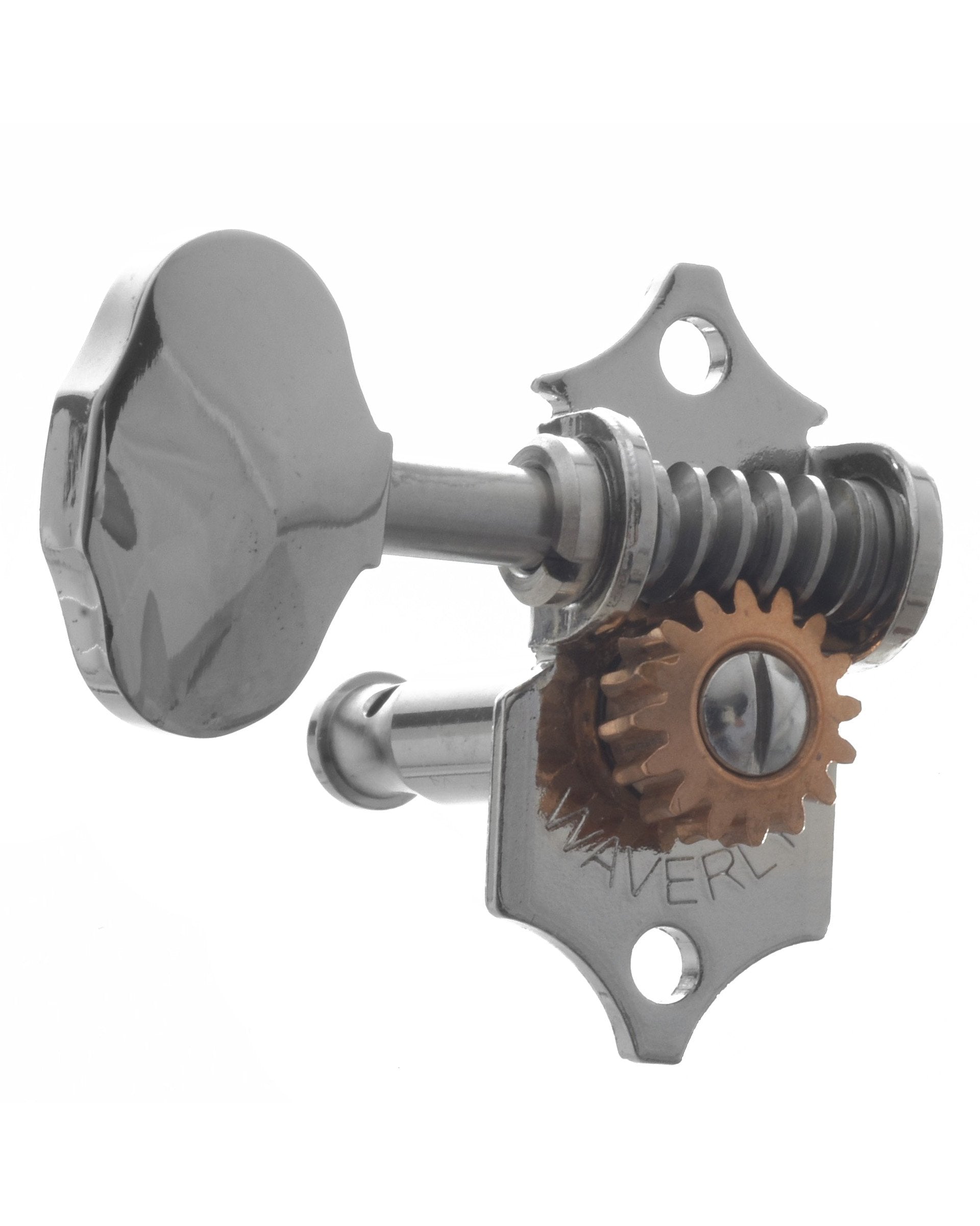 open gear tuning machines Waverly Nickel Tuning Gears, Set/6, Butterbean Buttons – Elderly Instruments