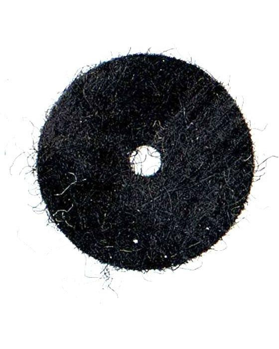 Front of Felt Strap Button Washer, Black, Sold Singly