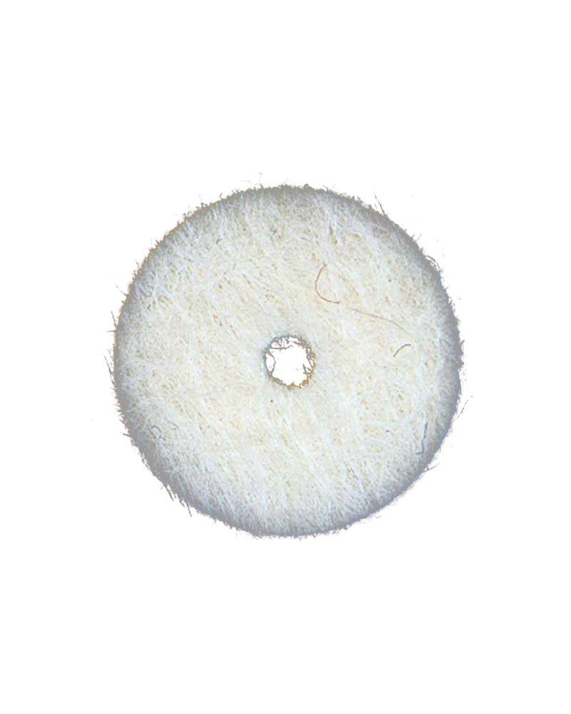 Front of Felt Strap Button Washer, White, Sold Singly